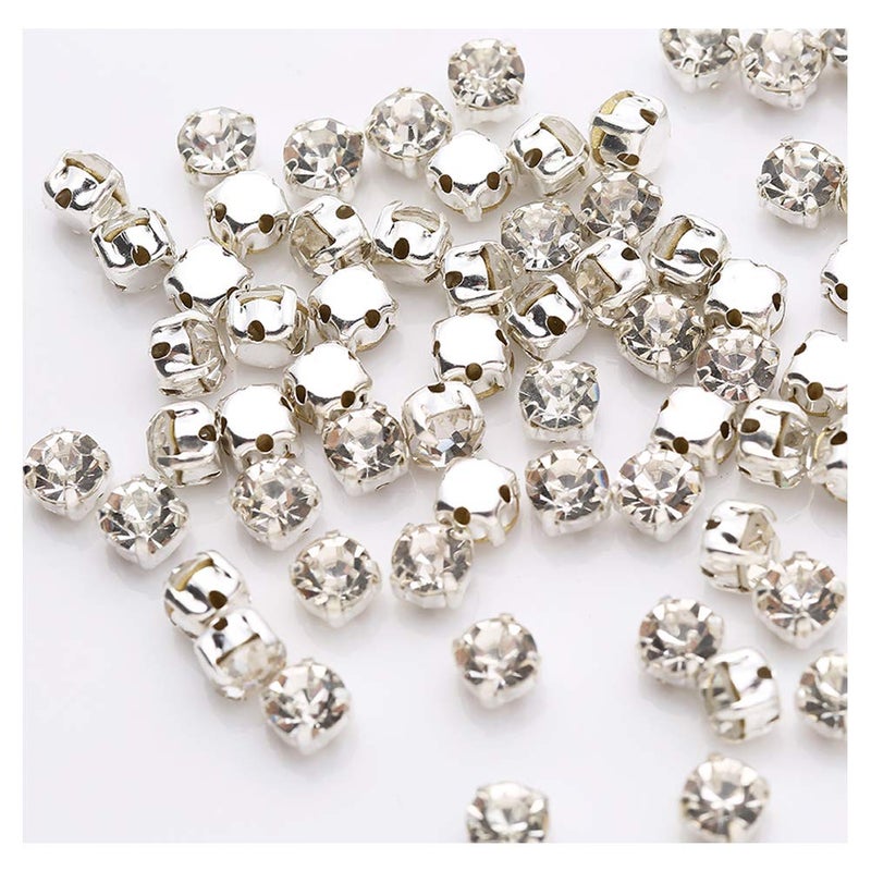 Pawkyjar Crystal Glass Claw Rhinestones Sew on Rhinestone for Crafts Clothes Wedding Dress 6mm 720 Pcs - Image 1